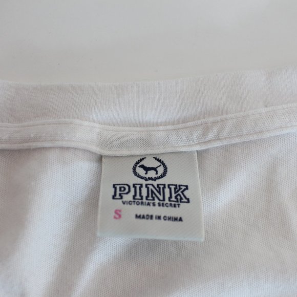 PINK Victoria's Secret Metallic Letters T-Shirt - Picture 7 of 8